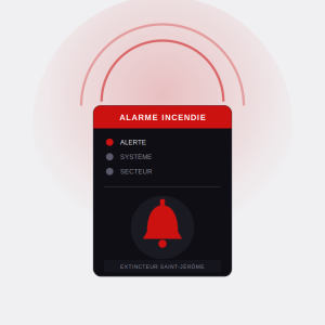 Système d'alarme incendie Saint-Jérôme — panneau de contrôle et centrale d'alarme